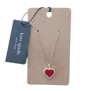 NEW Kate Spade Red Heart Pendant Necklace